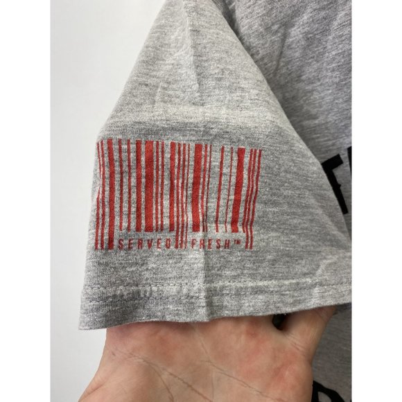 Served Fresh Crew Neck Short Sleeve Tee Shirt Gray - Picture 3 of 5
